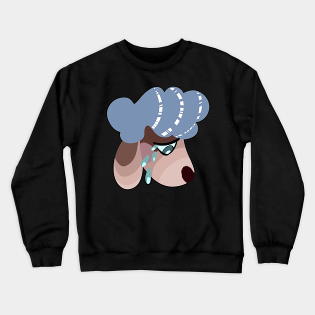 Sad Dog II Crewneck Sweatshirt by Vanilluxe